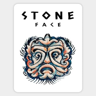 Stone Head Retro Sculpture Face Sticker